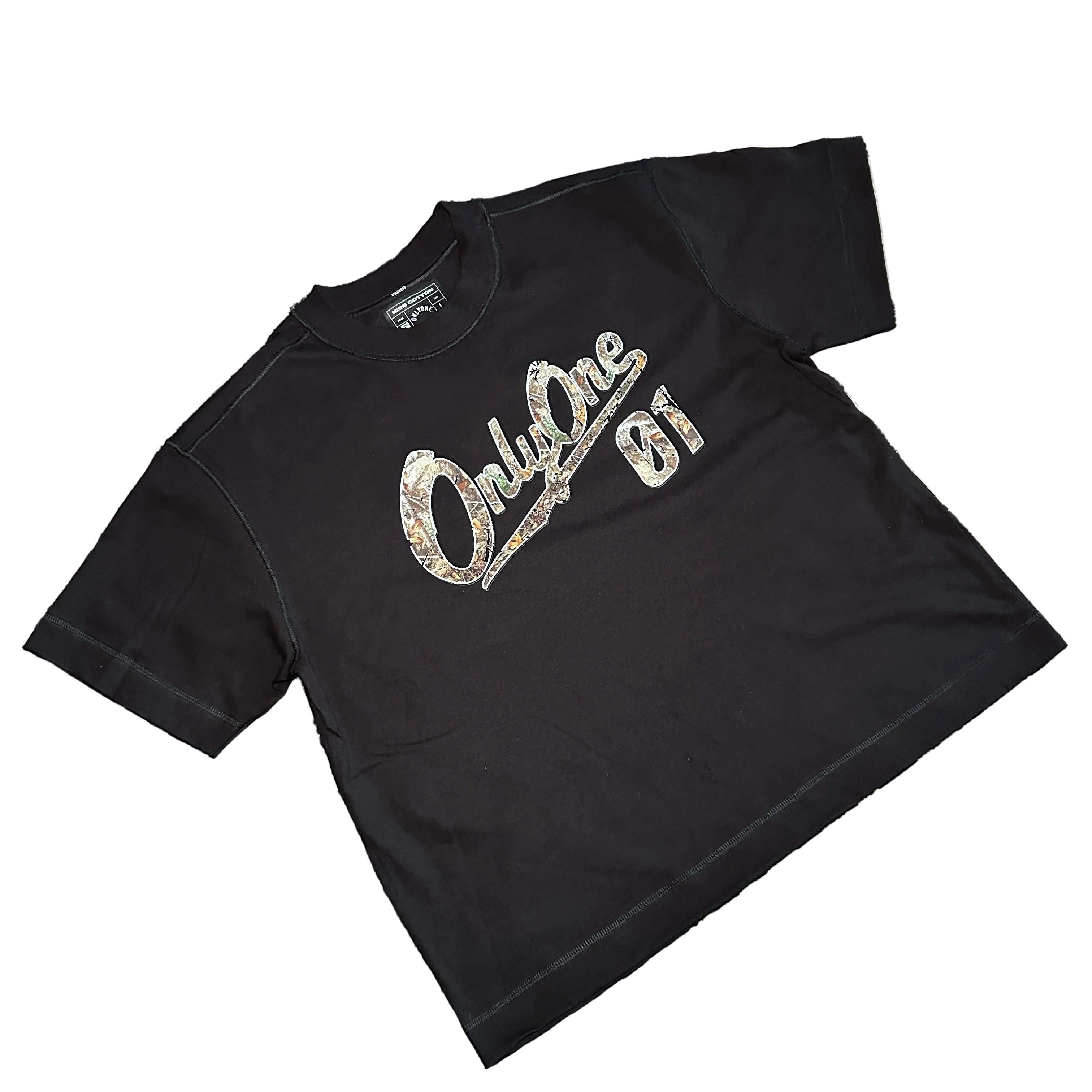 SCRIPT JERSEY TEE - TREE CAMO