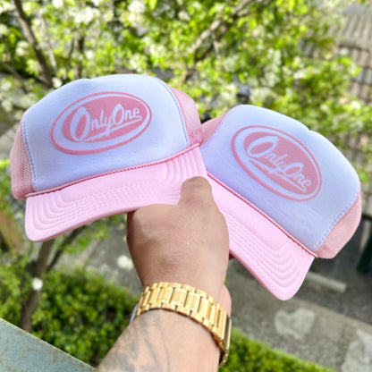 Only One "Script" Trucker Hat - Pink