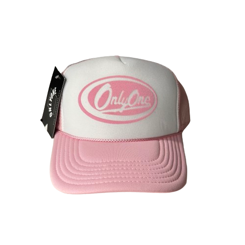 Only One "Script" Trucker Hat - Pink