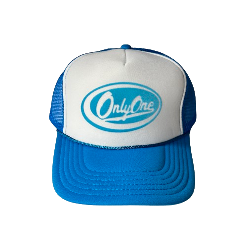 Only One "Script" Trucker Hat - Sky Blue
