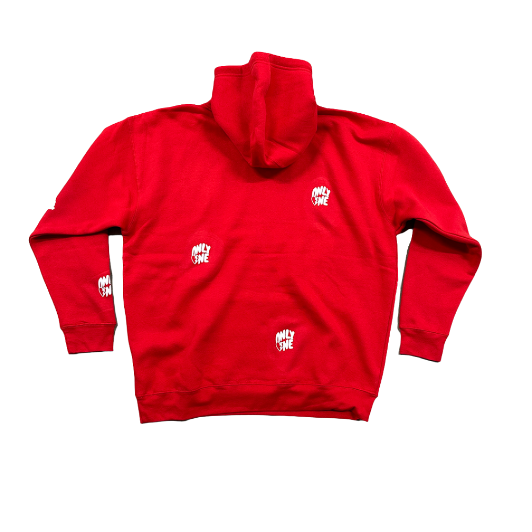 1 HEART ALLOVER HOODIE